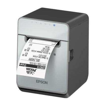 Epson TM-L100, 8 Punkte/mm (203dpi), Cutter, linerless, USB, RS232, Ethernet, schwarz, UK
